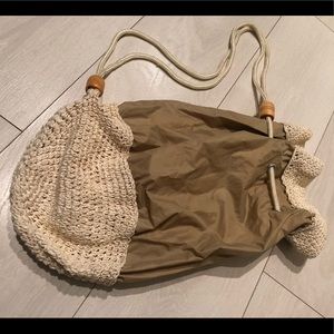 VINTAGE Knit Drawstring Bag